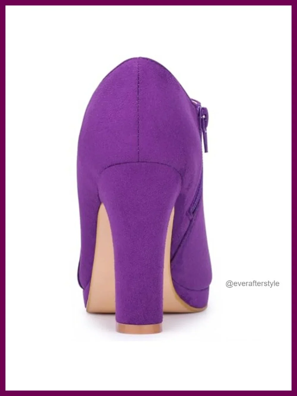 Faux Suede Platform Ankle Booties with Block Heel